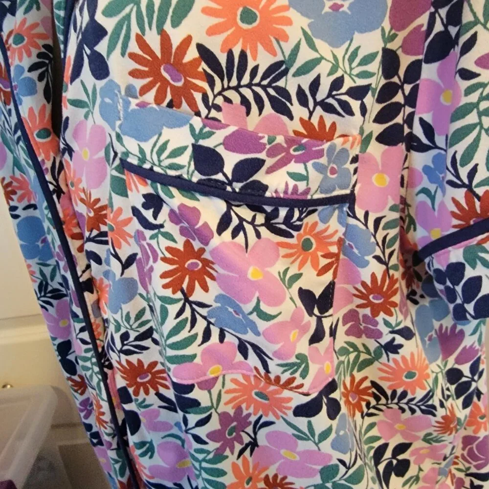 Kate Spade New York Black Label Spring Floral Pajama Top Short Sleeve